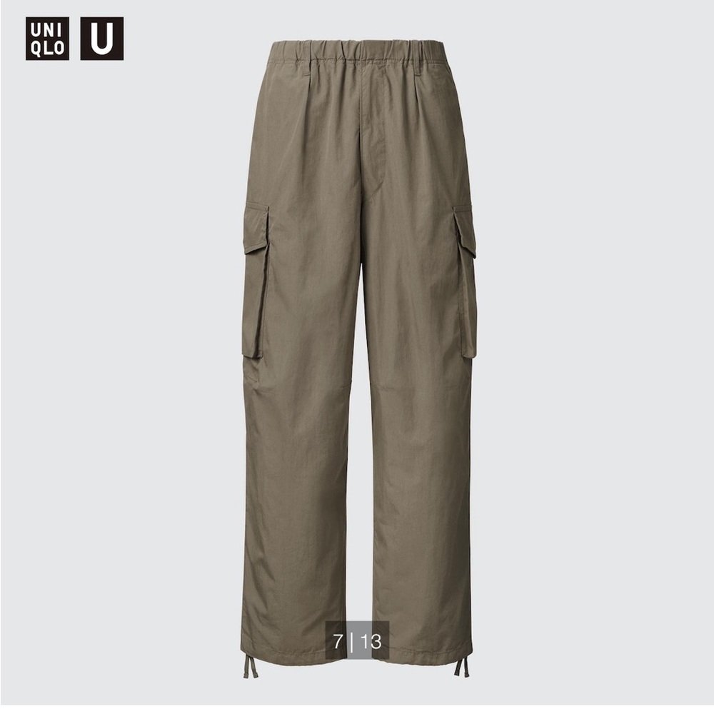 Wide-Fit Parachute Cargo Pants